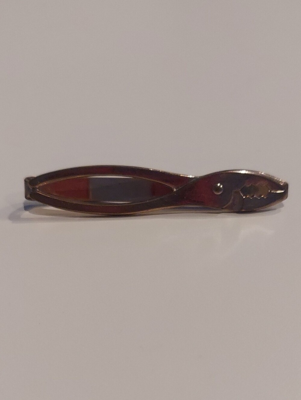 Vintage Men's Gold Pliers Tie Clip